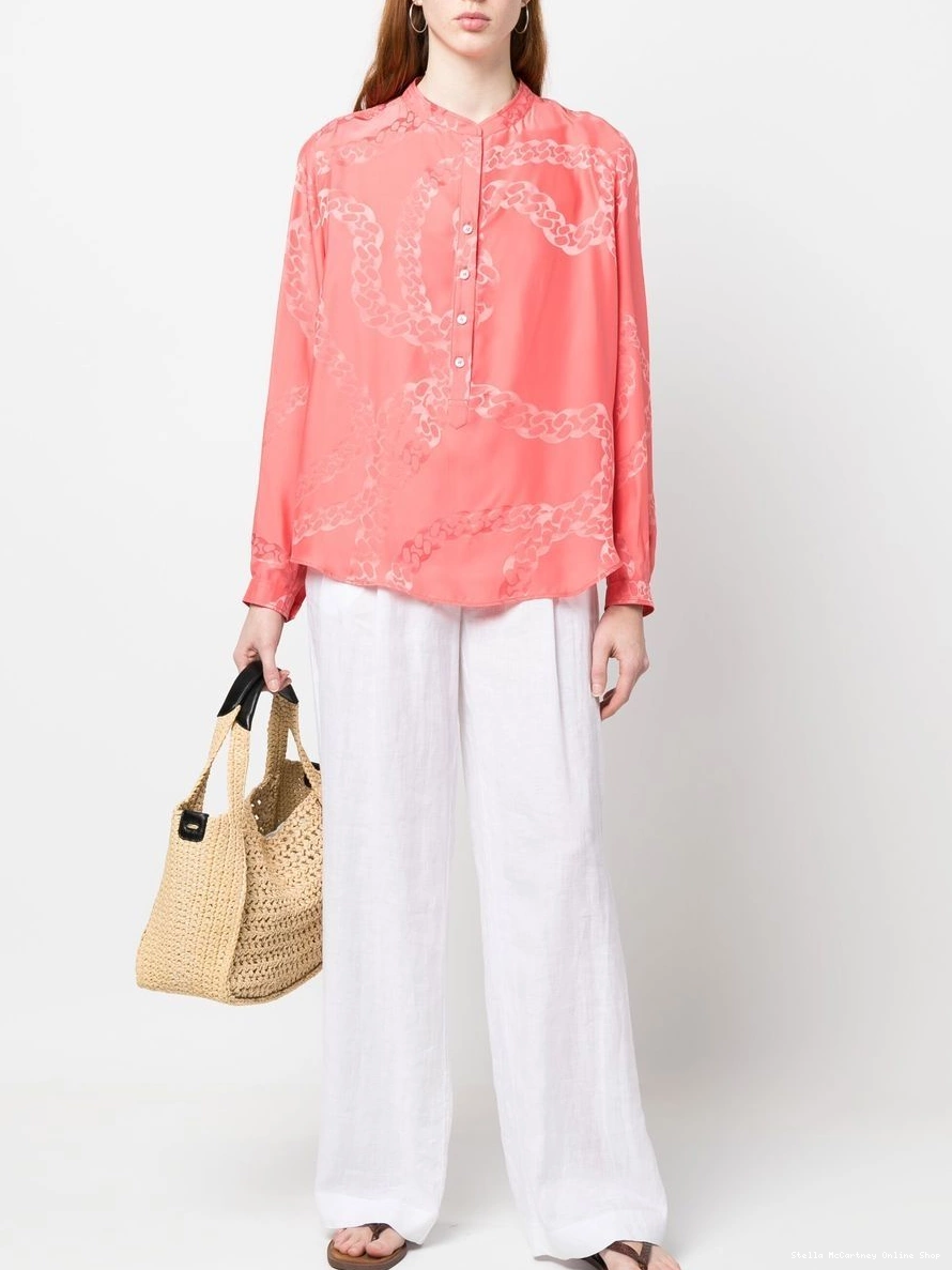 Cheap satin patterned Women McCartney blouse Stella 0320