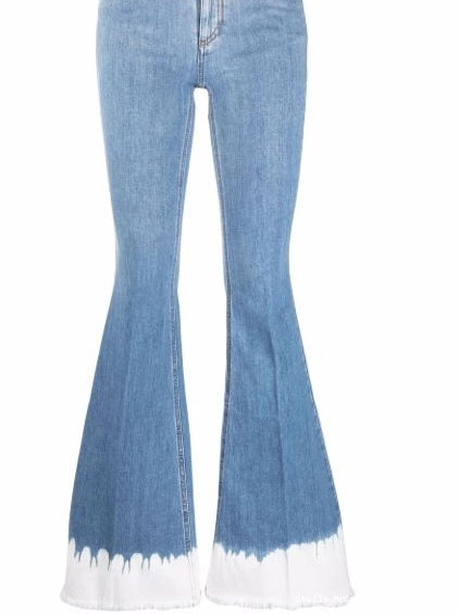 Affordable dye Women jeans flared 70's McCartney Stella dip 0317