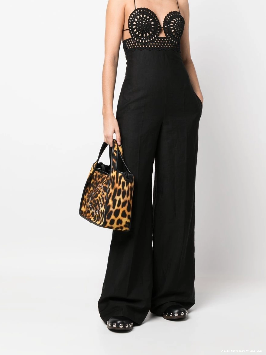 Cheap Women McCartney Stella flared-leg jumpsuit broderie anglais 0316