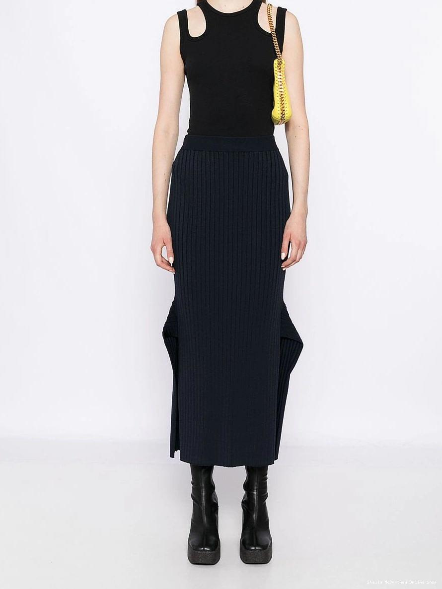 Cheap flared skirt slit midi McCartney ribbed Women Stella 0316