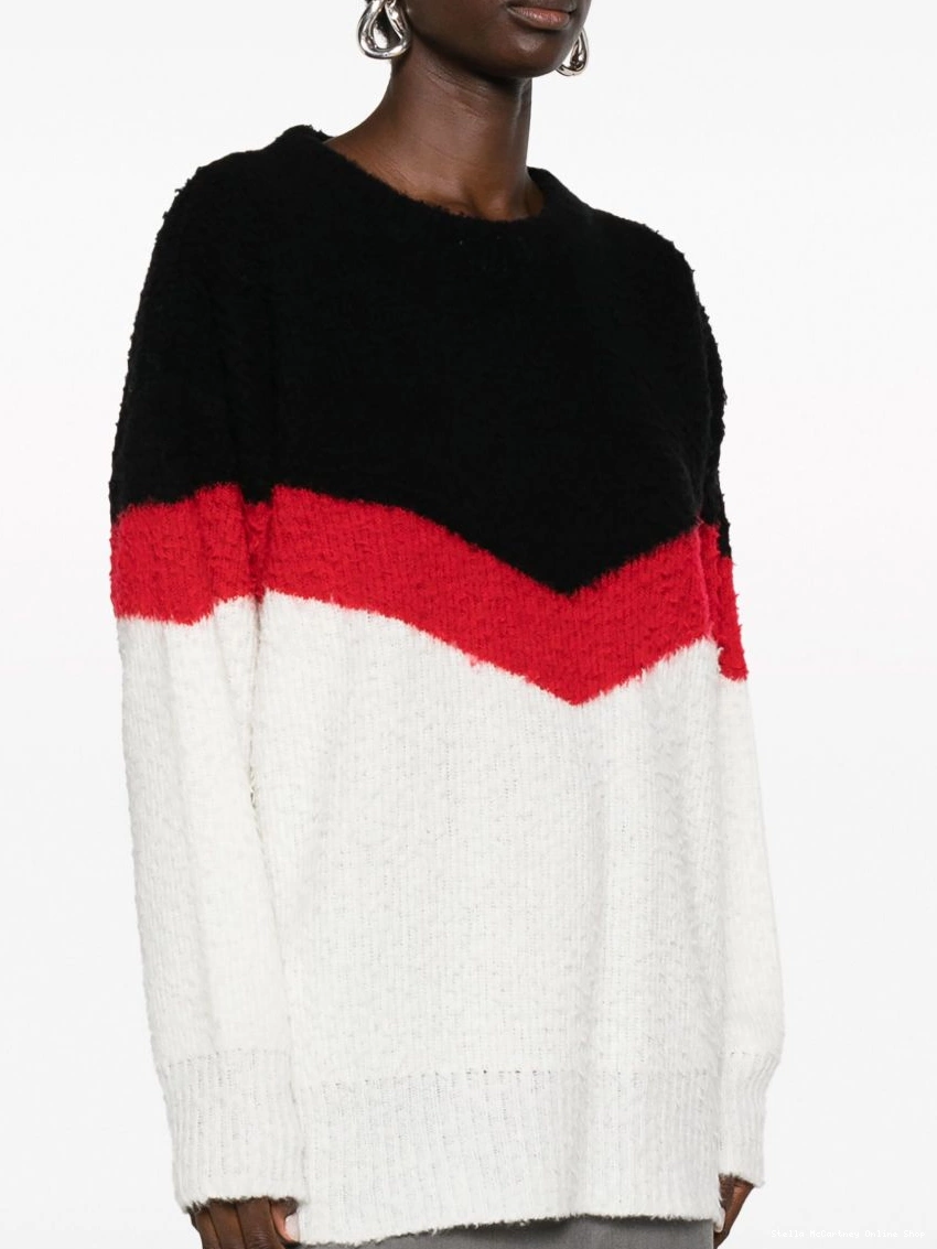 Affordable chevron-striped chunky-knit Stella jumper McCartney Women 0319