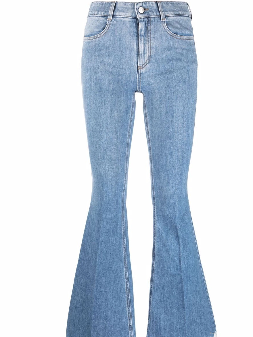 Affordable dye Women jeans flared 70's McCartney Stella dip 0317