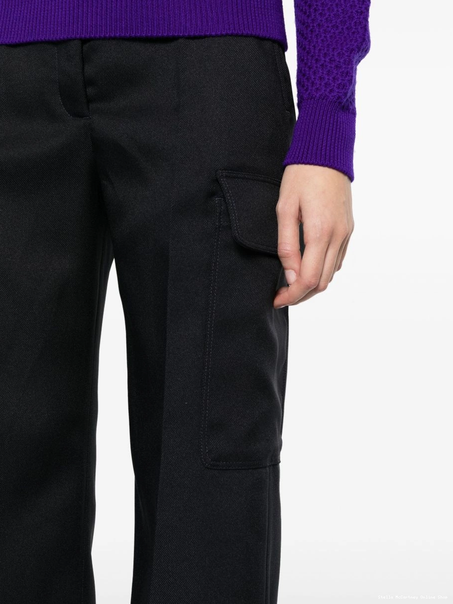Affordable McCartney pressed-crease cargo-pocket straight Women Stella trousers 0315