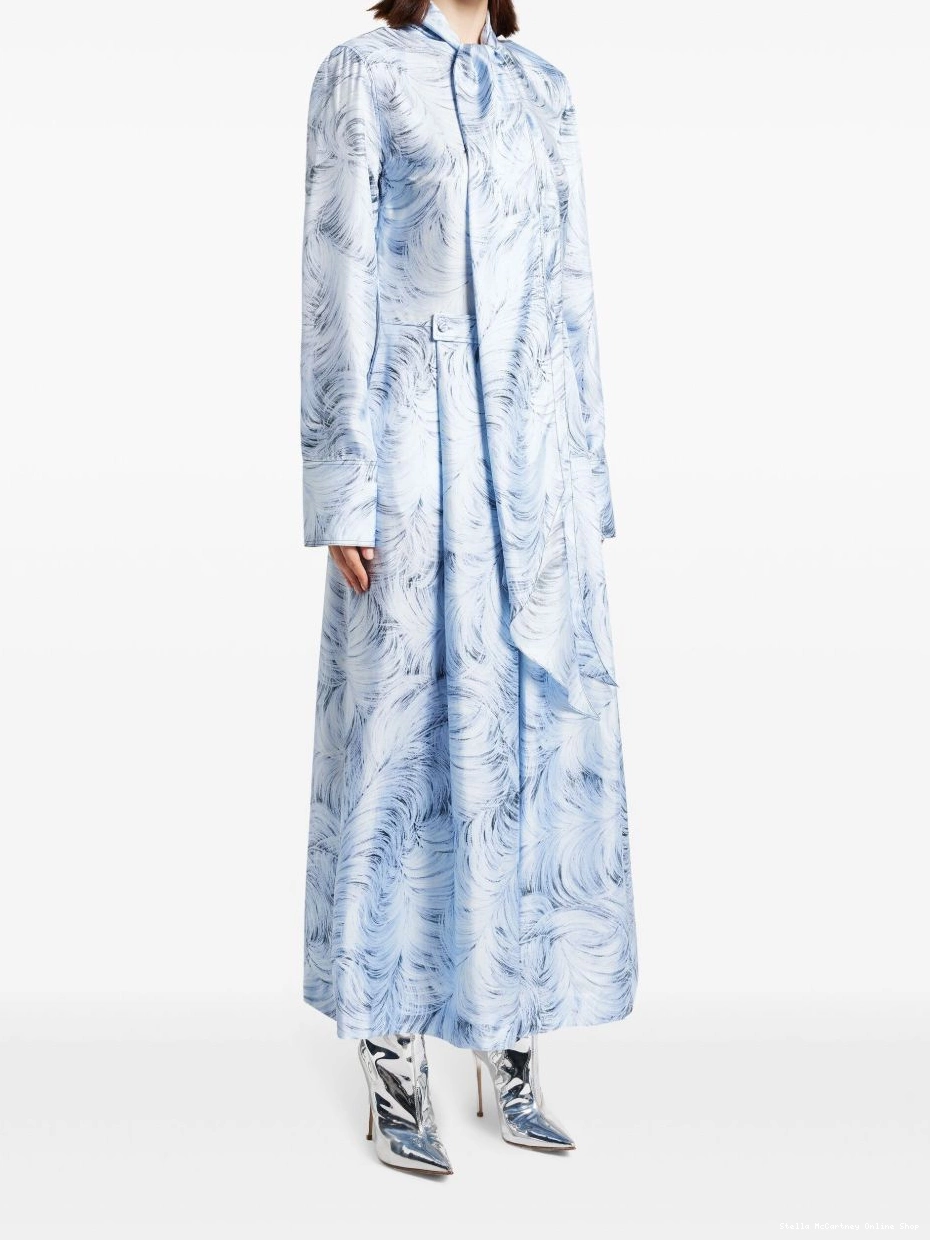 Affordable McCartney dress Women Stella midi feather-print 0315