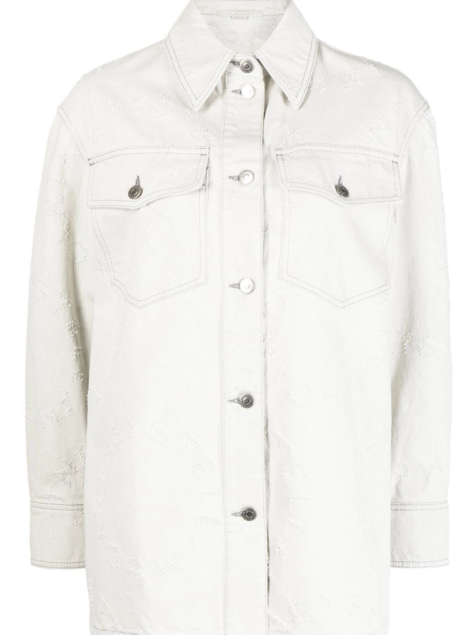 Cheap Women McCartney Stella embroidered-detail shirt denim 0319