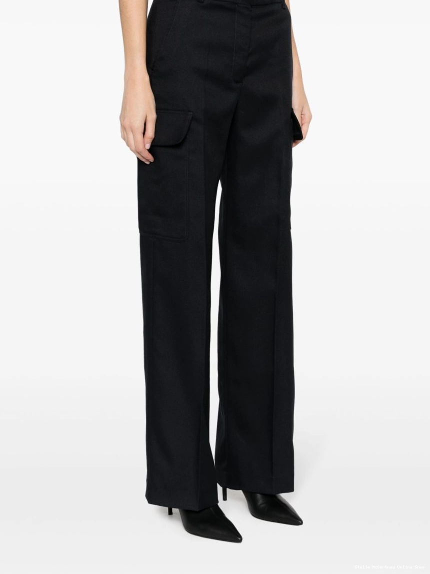 Affordable McCartney pressed-crease cargo-pocket straight Women Stella trousers 0315