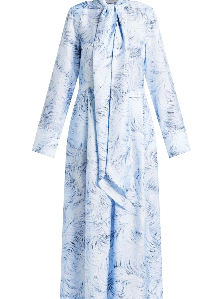 McCartney dress Women Stella midi feather-print 0315