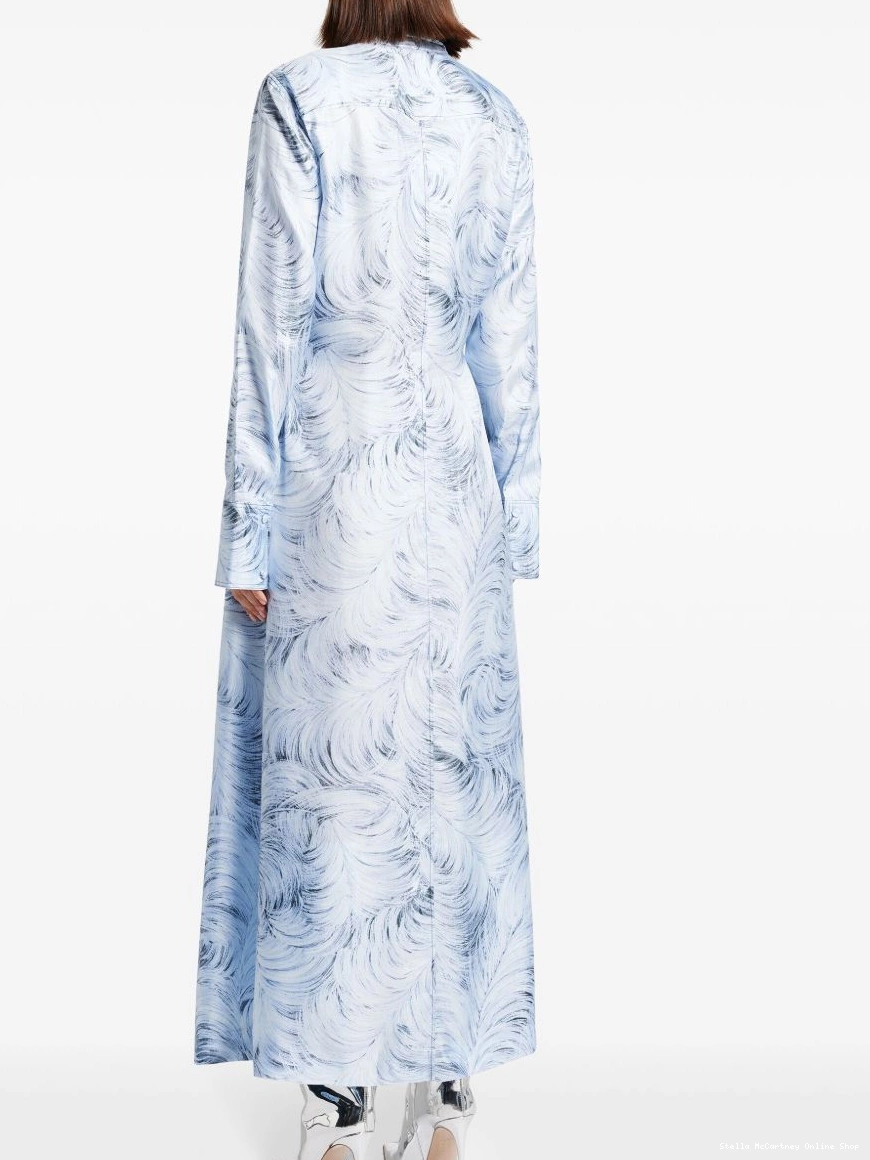 Affordable McCartney dress Women Stella midi feather-print 0315