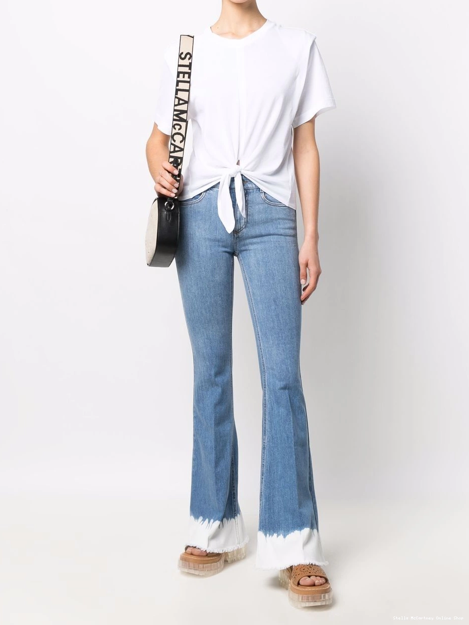 Affordable dye Women jeans flared 70's McCartney Stella dip 0317