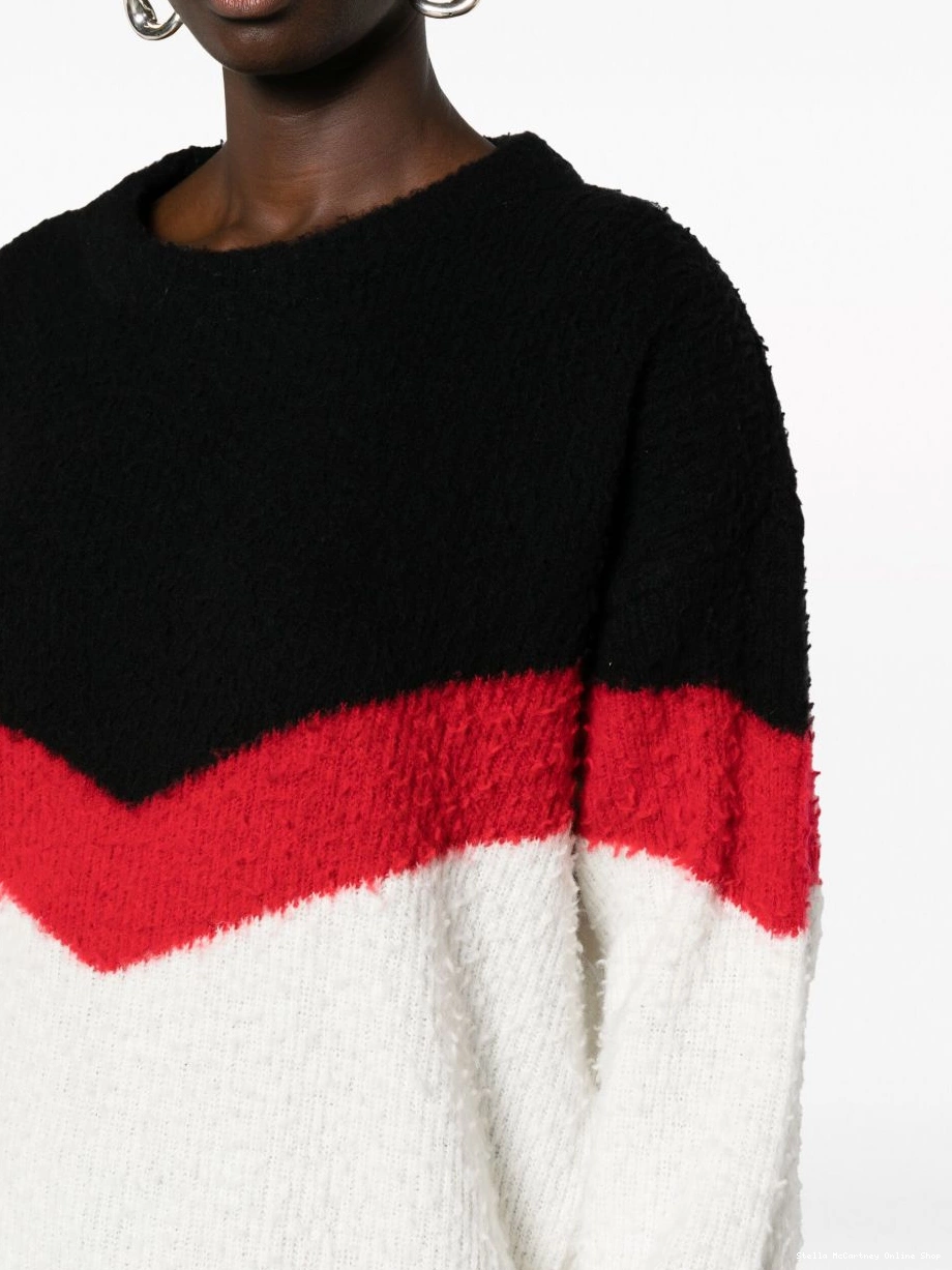 Affordable chevron-striped chunky-knit Stella jumper McCartney Women 0319