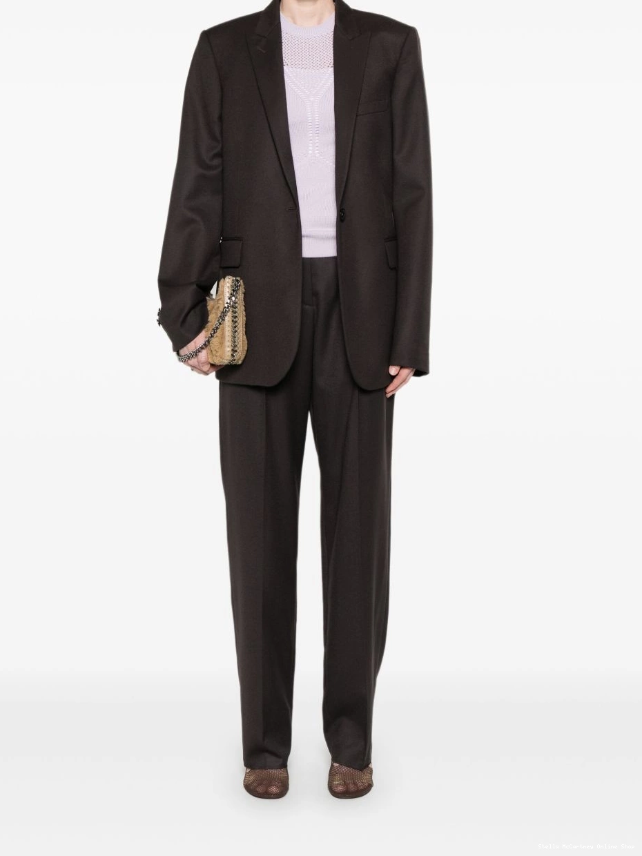 Cheap pleat-detail Stella wool trousers McCartney Women 0322