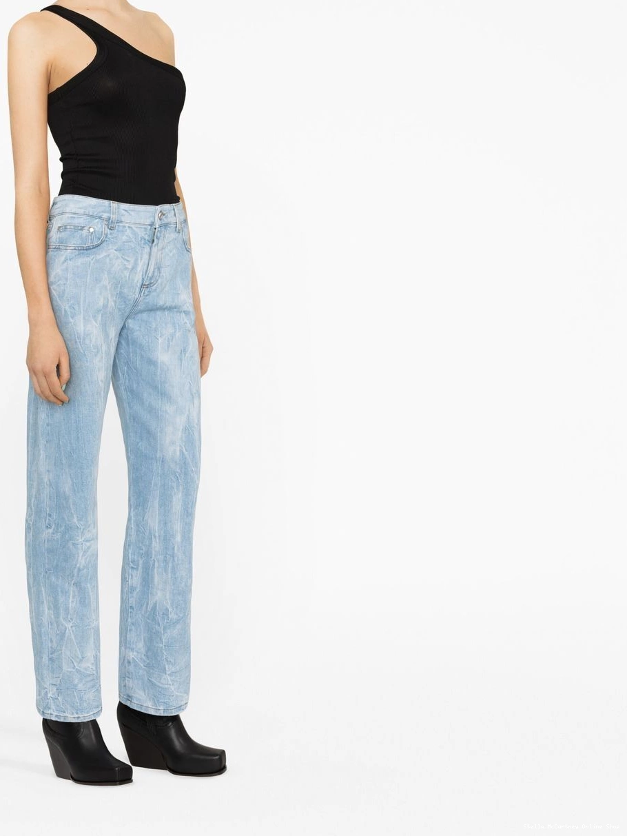 Cheap Stella crinkle-effect Women McCartney jeans straight-leg 0322