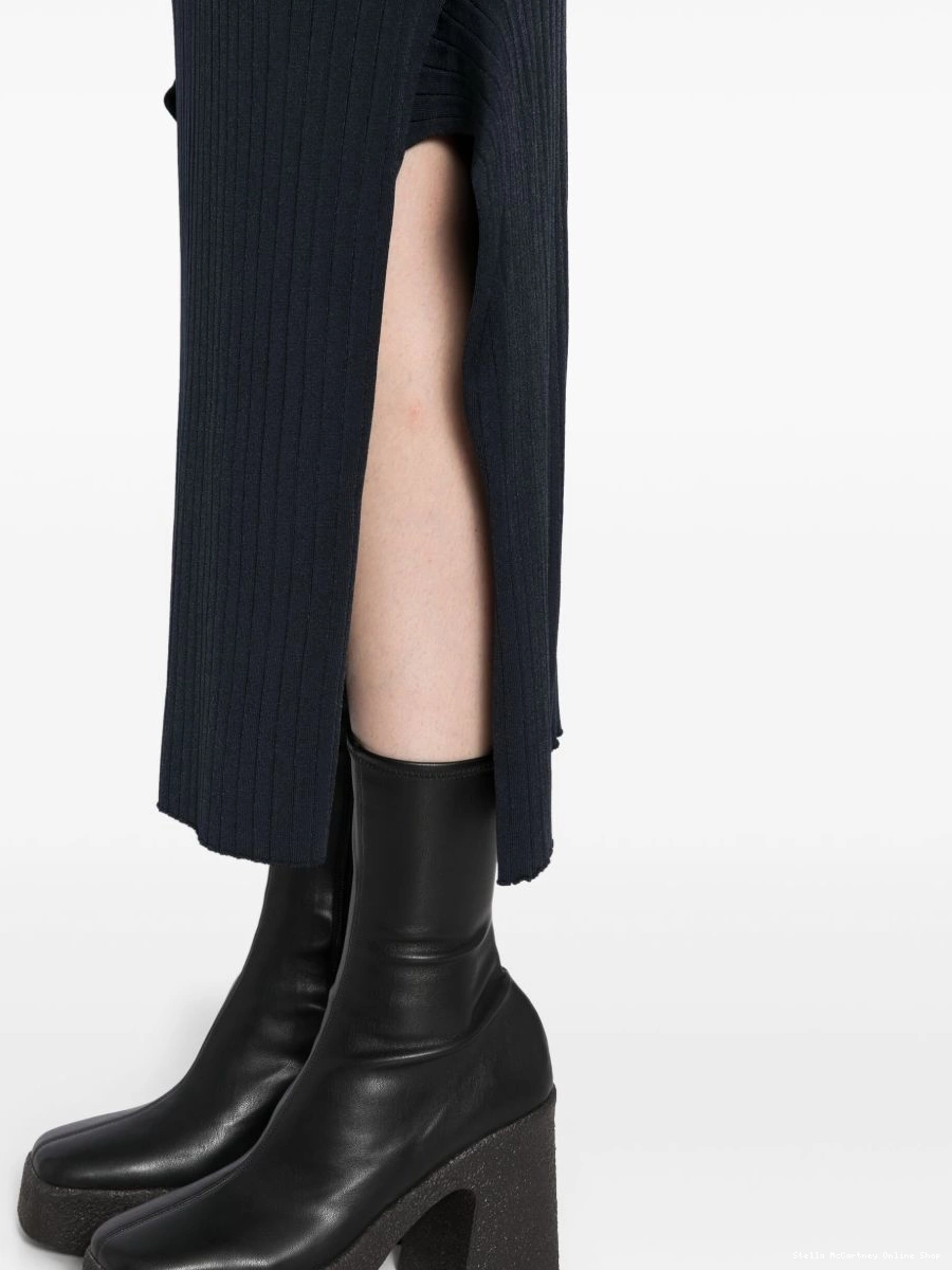 Cheap flared skirt slit midi McCartney ribbed Women Stella 0316