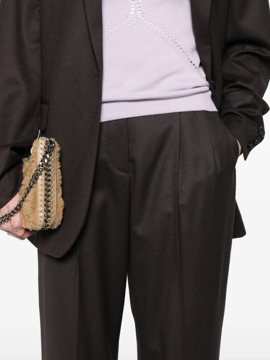 Cheap pleat-detail Stella wool trousers McCartney Women 0322