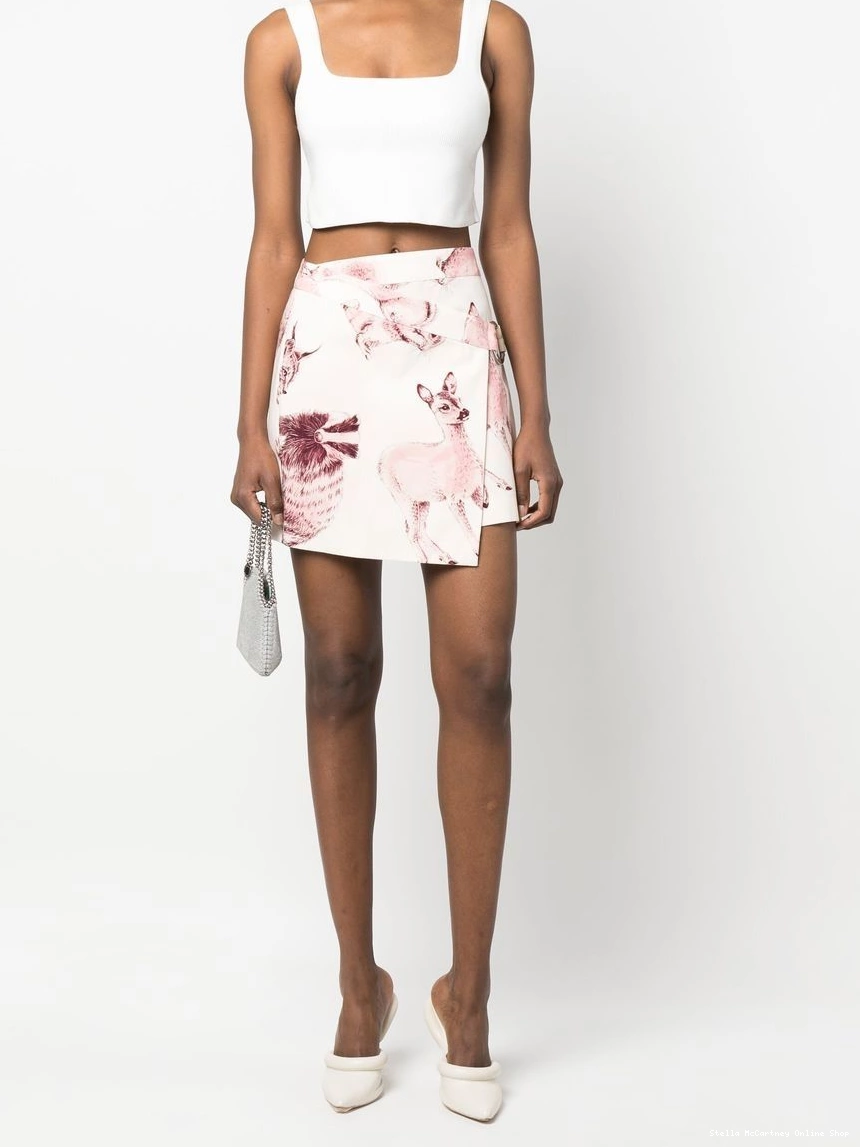 Cheap skirt Women McCartney print graphic wrap Stella 0315