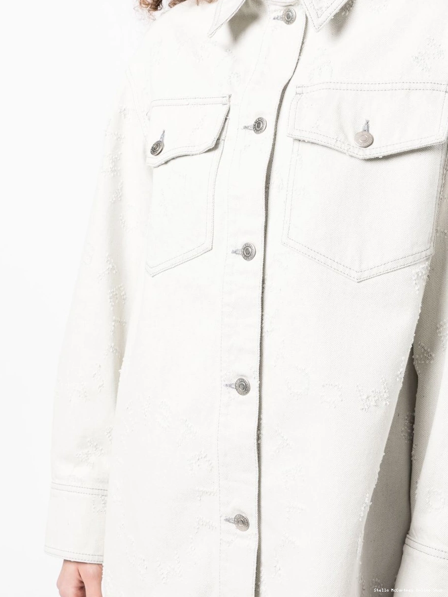 Cheap Women McCartney Stella embroidered-detail shirt denim 0319