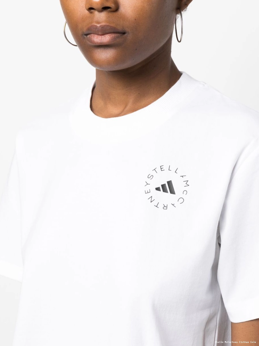 Affordable Stella adidas Women by McCartney logo-print short-sleeved T-shirt 0321