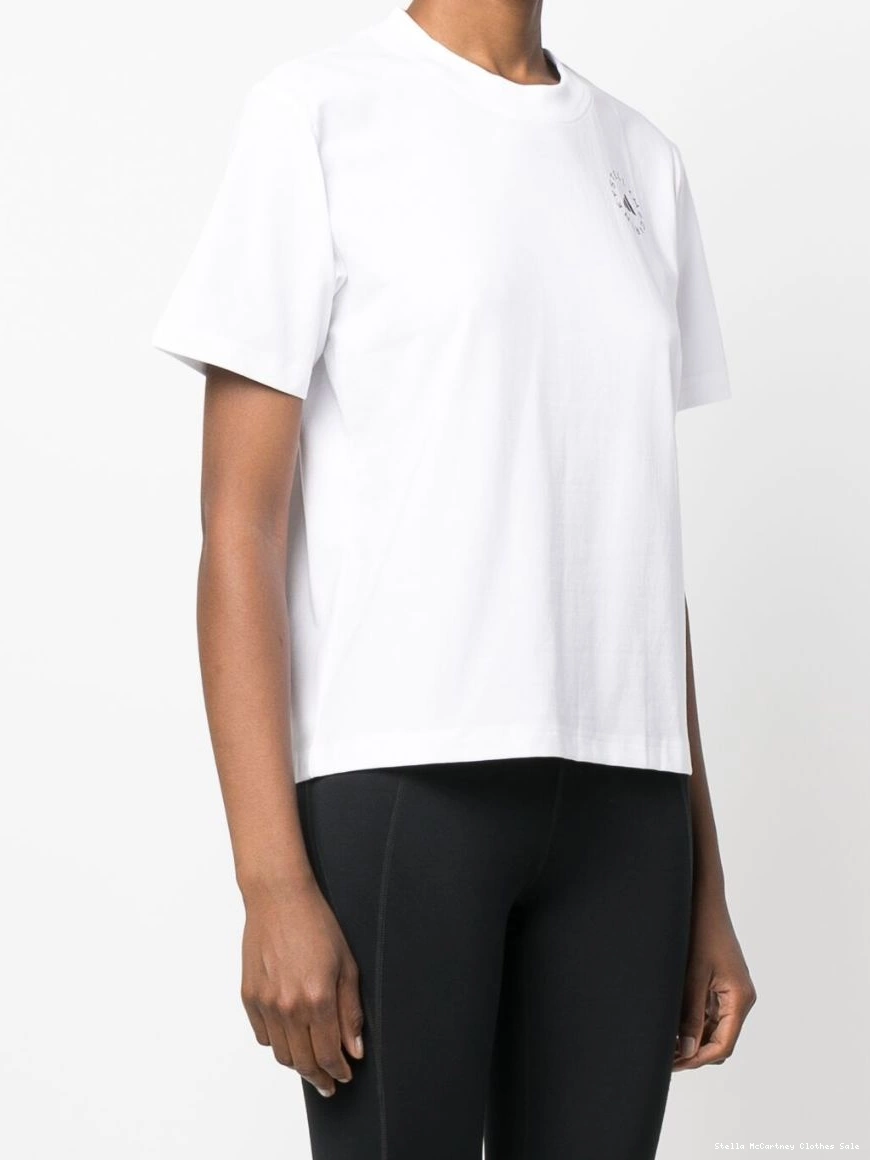 Affordable Stella adidas Women by McCartney logo-print short-sleeved T-shirt 0321