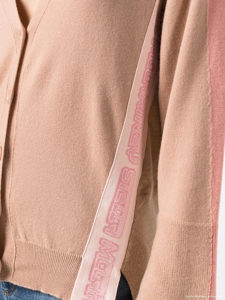Cheap Women Stella cardigan panelled logo-strap McCartney 0318