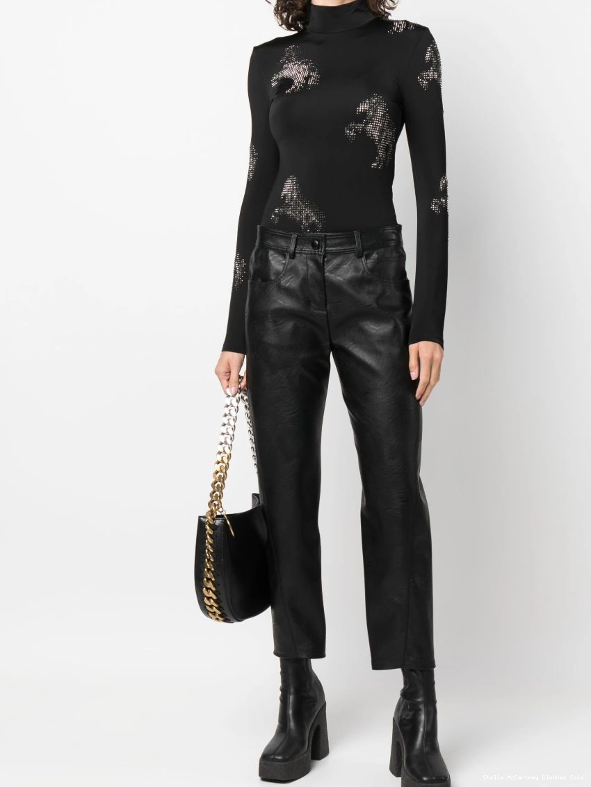 Cheap Women stud-embellished Stella McCartney top horse-motif 0321