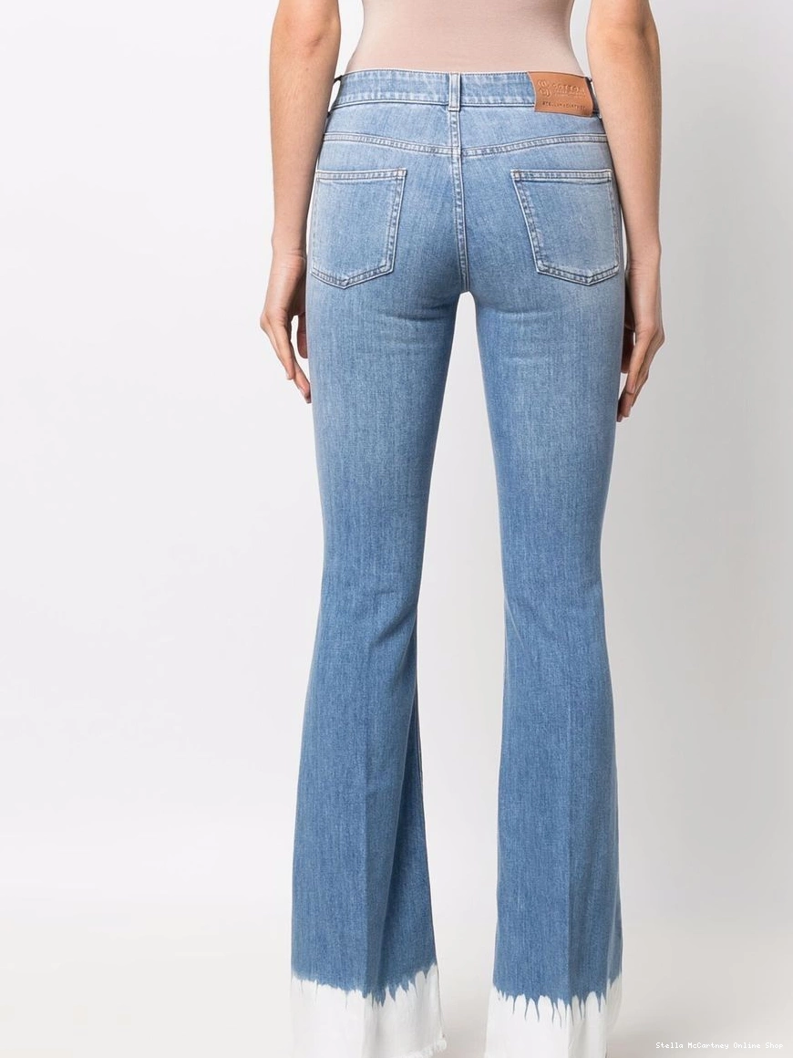 Affordable dye Women jeans flared 70's McCartney Stella dip 0317