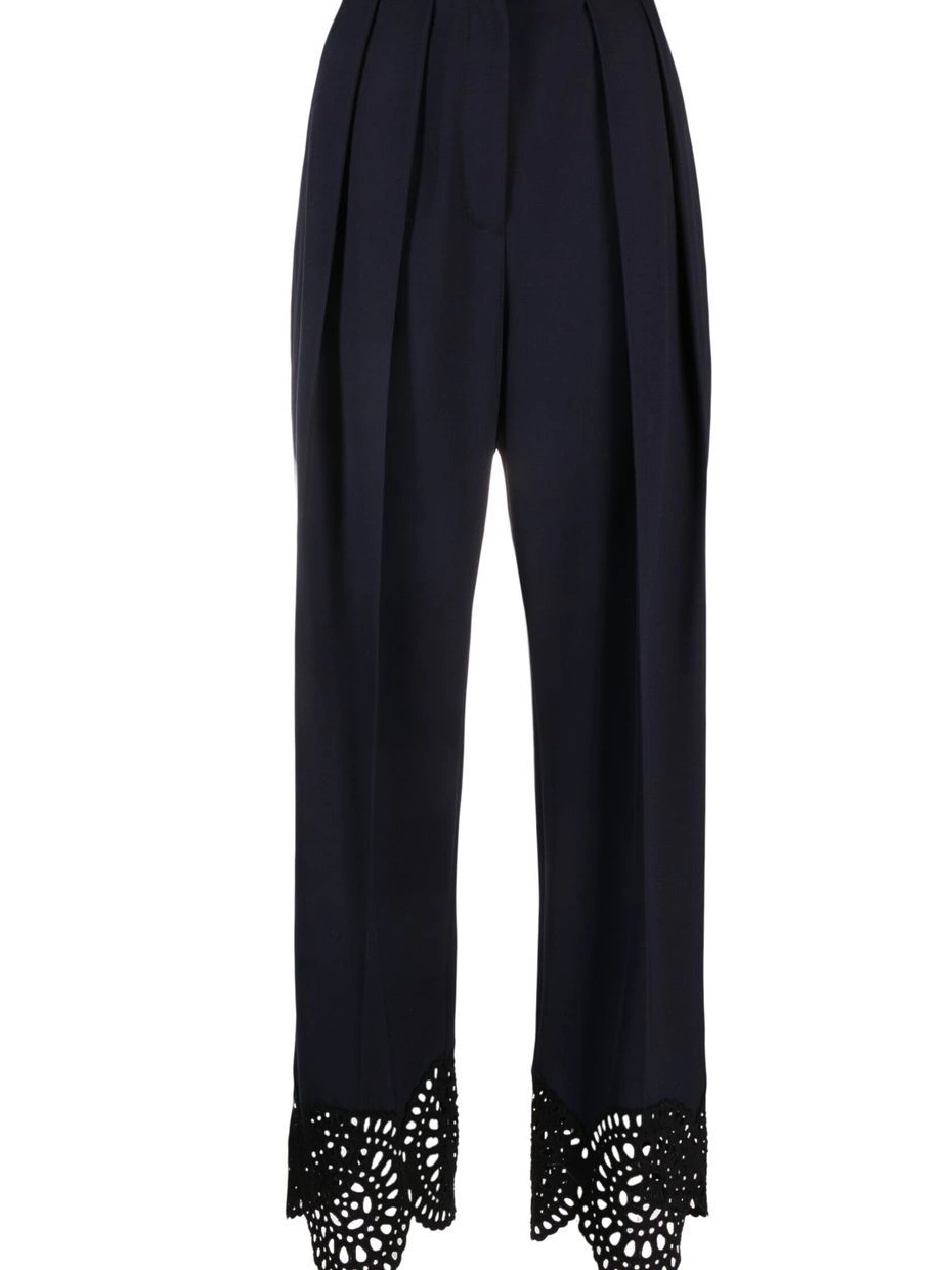 Cheap broderie anglaise-trimmed trousers Stella McCartney Women 0322