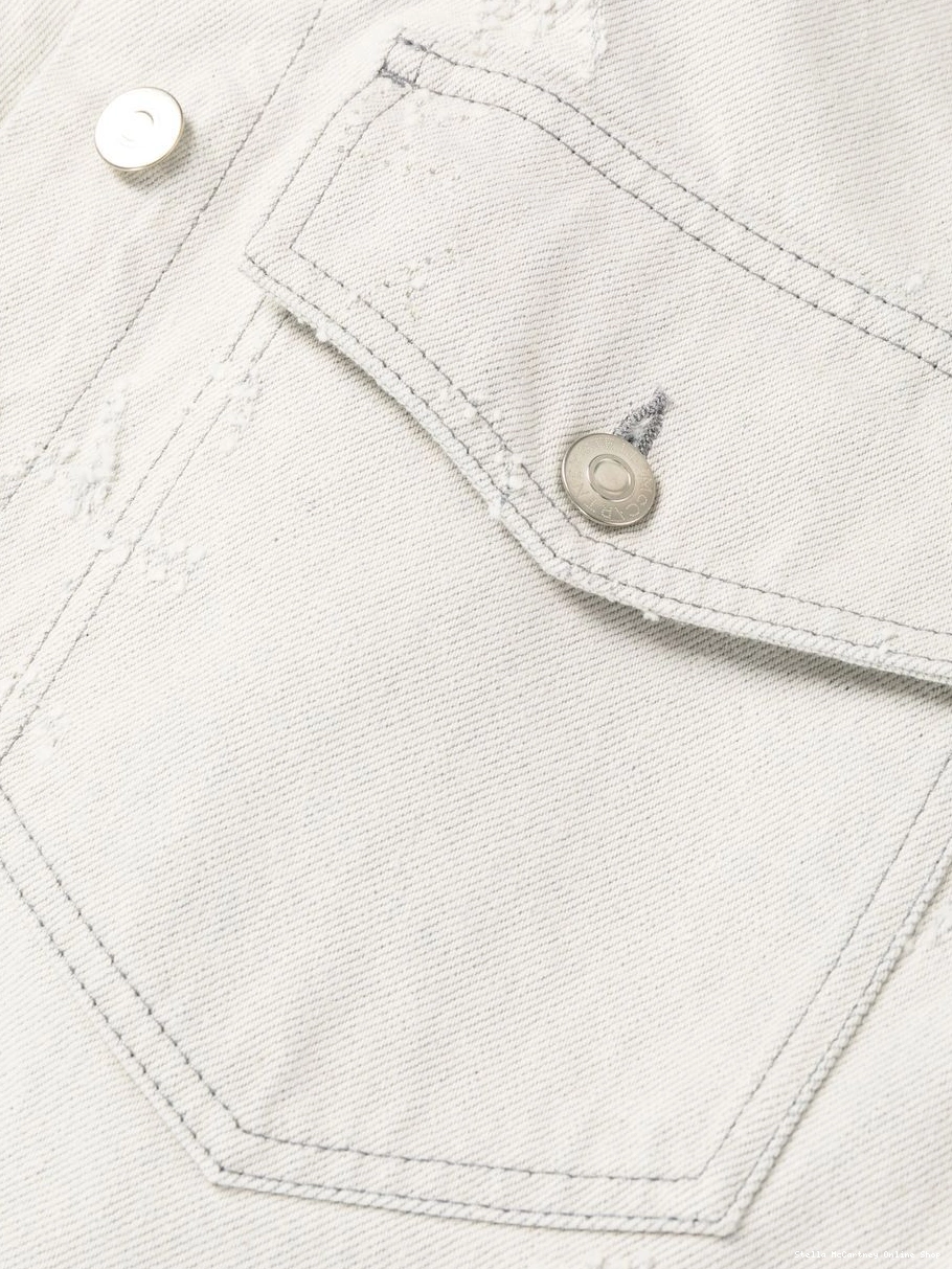 Cheap Women McCartney Stella embroidered-detail shirt denim 0319