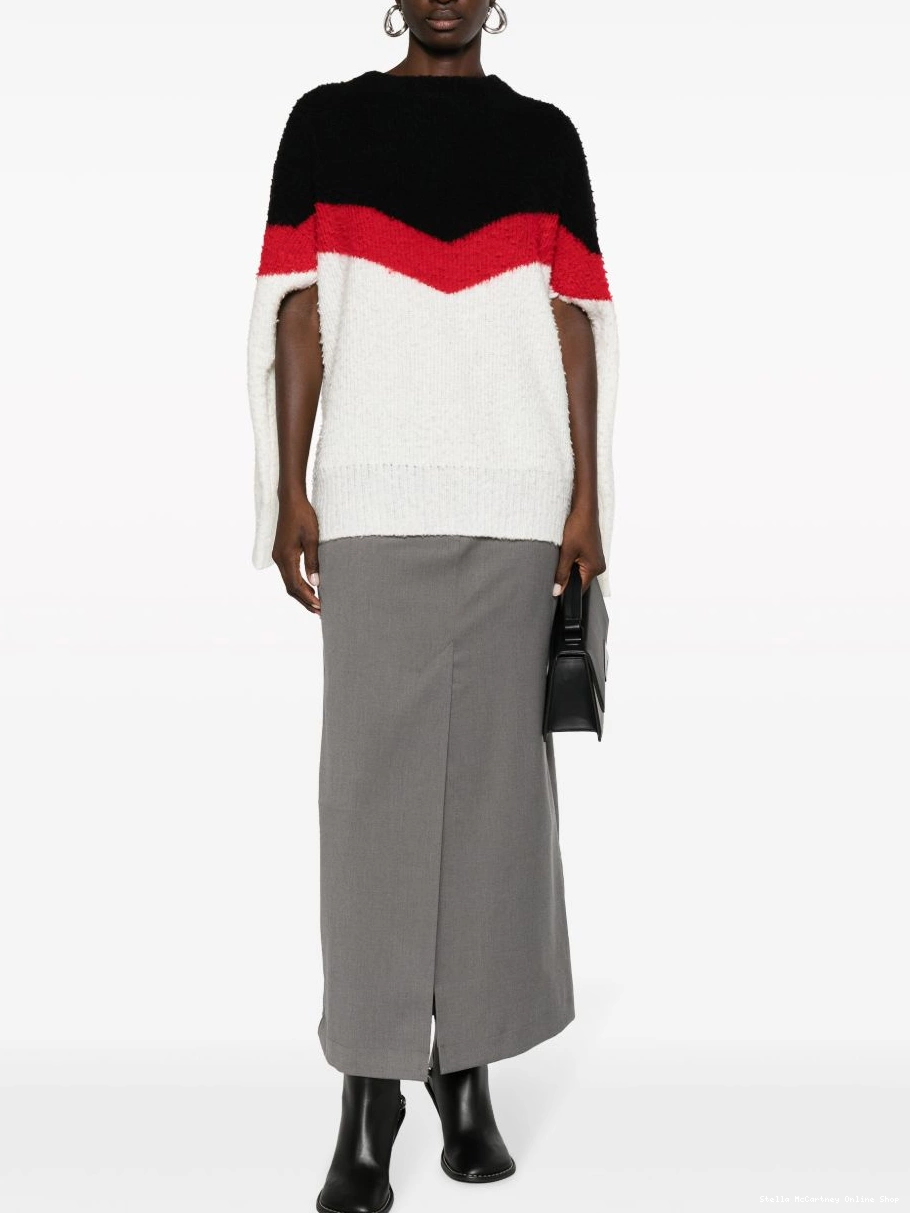 Affordable chevron-striped chunky-knit Stella jumper McCartney Women 0319