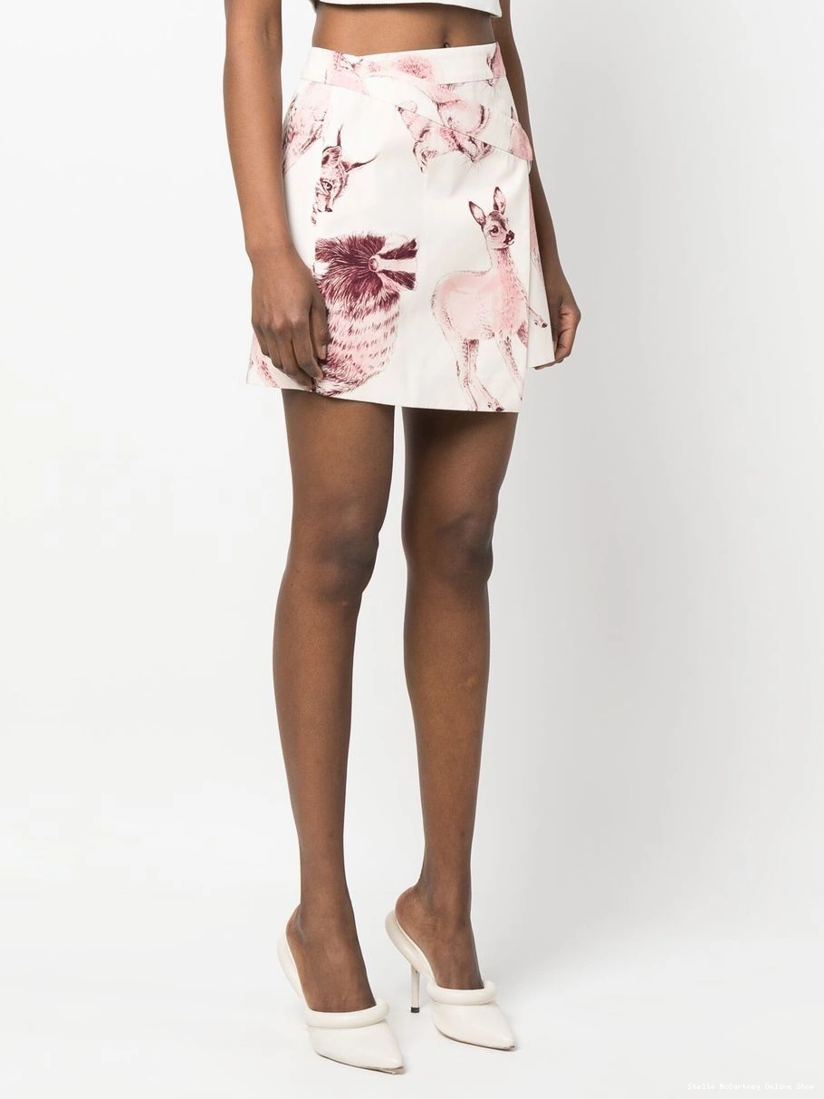 Cheap skirt Women McCartney print graphic wrap Stella 0315