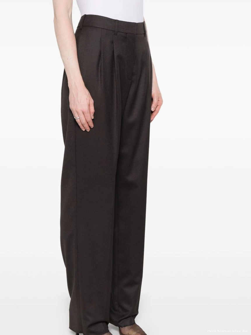 Cheap pleat-detail Stella wool trousers McCartney Women 0322