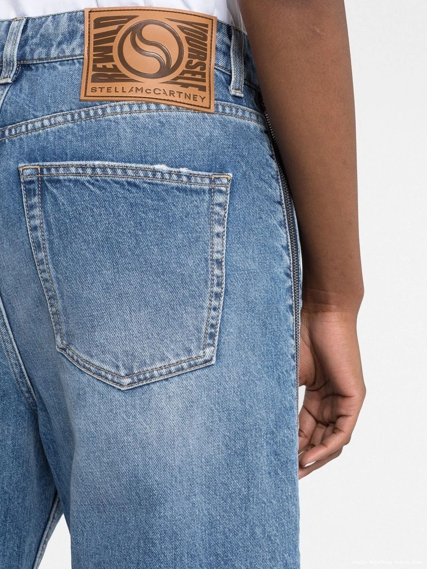 Affordable jeans Women Stella McCartney zip-detail straight-leg 0320