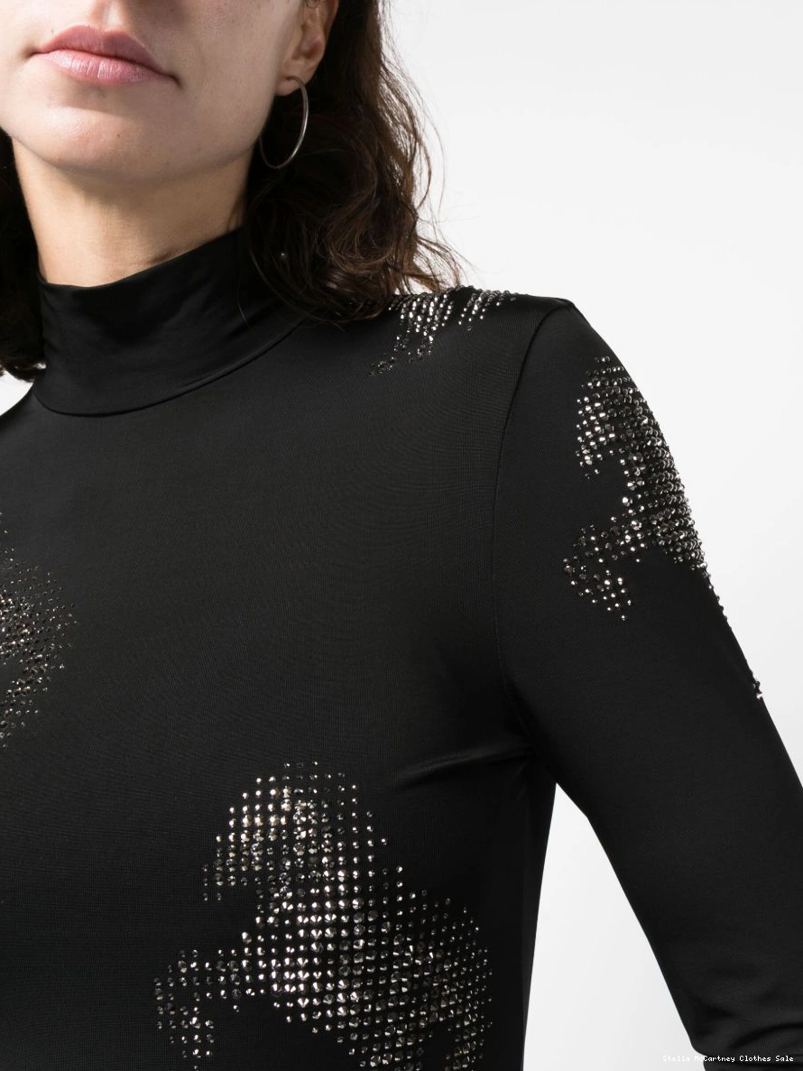 Cheap Women stud-embellished Stella McCartney top horse-motif 0321