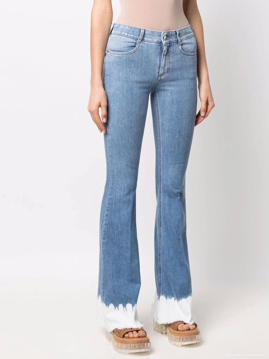 Affordable dye Women jeans flared 70's McCartney Stella dip 0317
