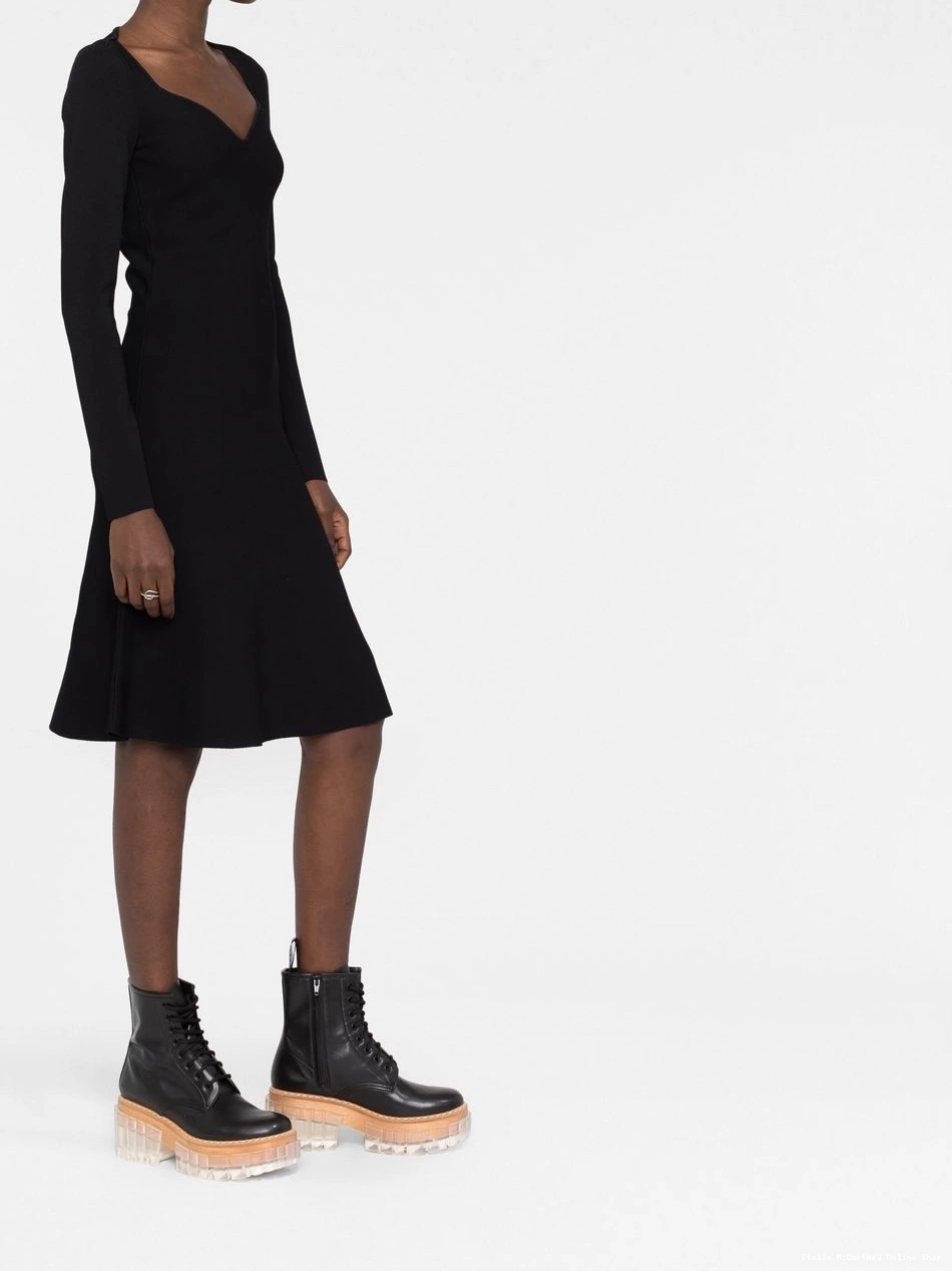 Affordable Stella flared Women sweetheart-neck dress McCartney 0320