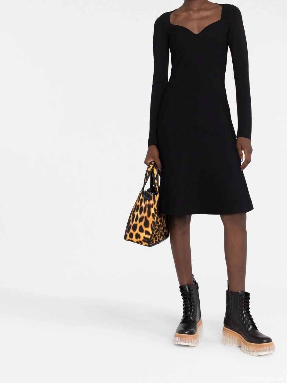 Affordable Stella flared Women sweetheart-neck dress McCartney 0320