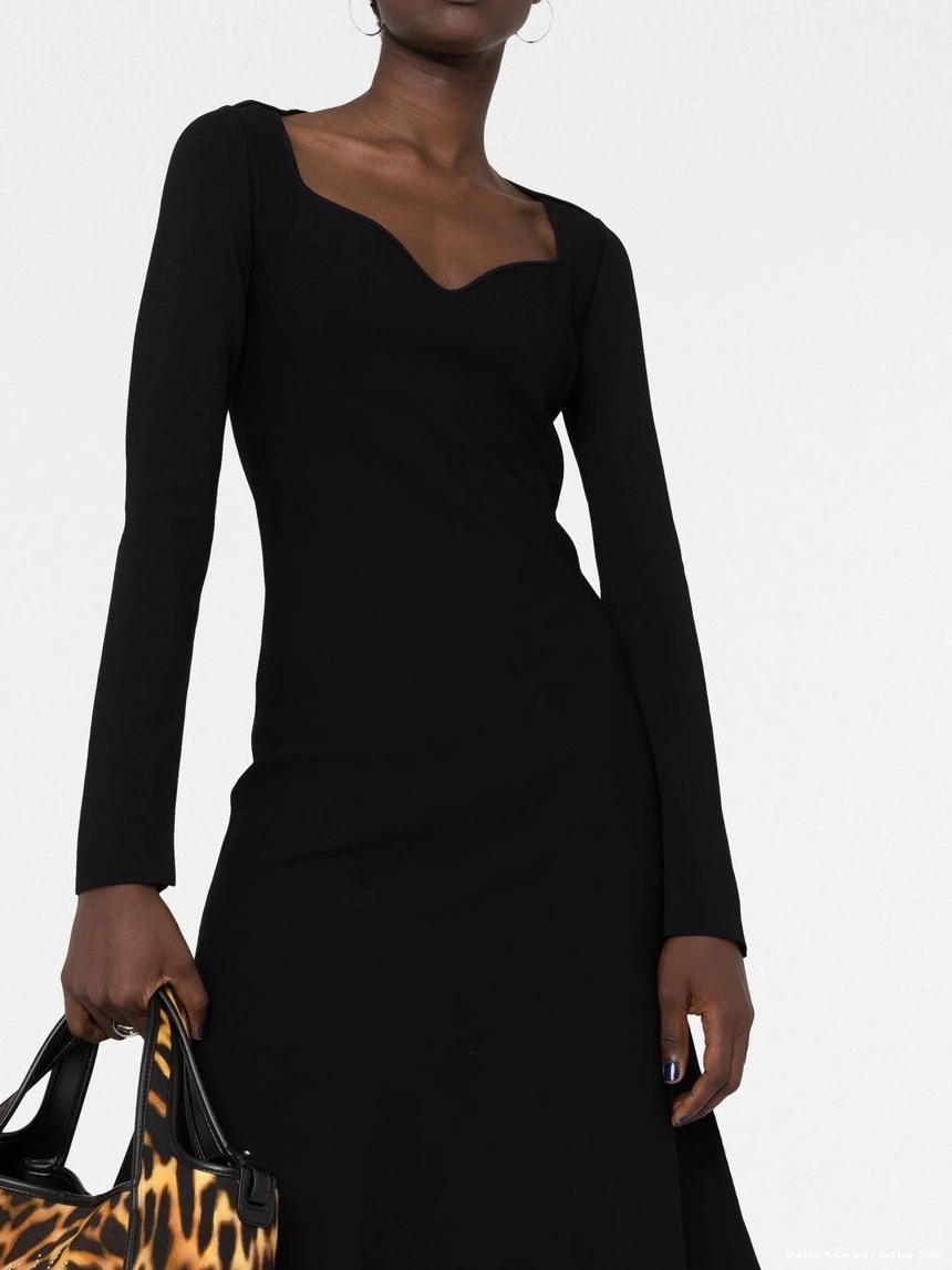 Affordable Stella flared Women sweetheart-neck dress McCartney 0320